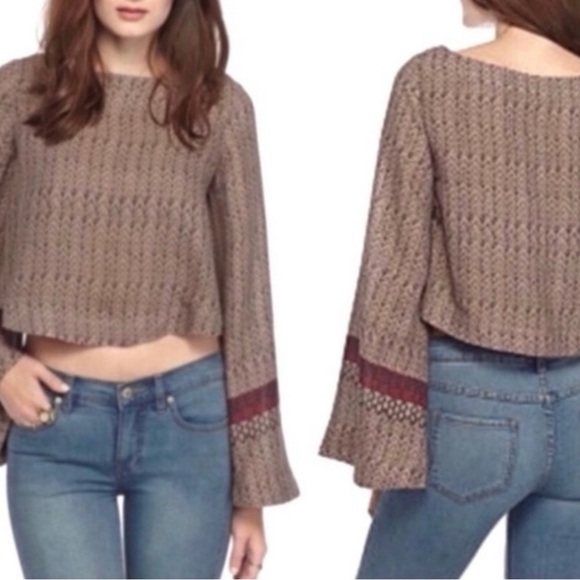 Free‎ People Wide Sleeve Top - Picture 1 of 4